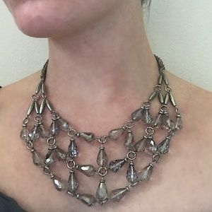 Large silver necklace
